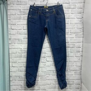 Lexi Ruched Leg Embellished Pockets Jeans Junior Size 11